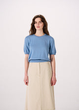 Francie - Pearl Top - Celeste Blue