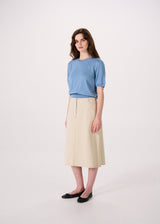 Francie - Pearl Top - Celeste Blue