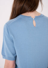 Francie - Pearl Top - Celeste Blue