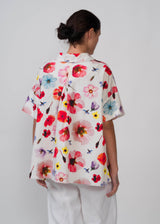 Hannoh Wessel - Samantha Shirt - Red Pink Flowers