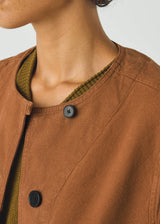 TOAST - Sculpted Brushed Cotton Canvas Jacket - Brown/Anise