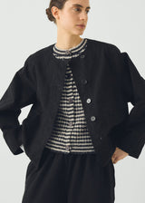 TOAST - Sculpted Brushed Cotton Canvas Jacket - Black