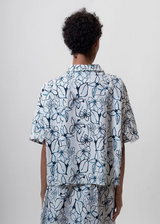 Aequamente - Shirt - 26158 - Blue Flowers