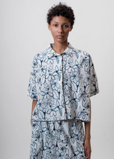 Aequamente - Shirt - 26158 - Blue Flowers