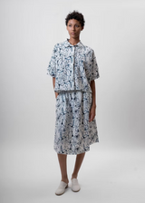 Aequamente - Shirt - 26158 - Blue Flowers