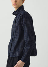 TOAST - Space Dyed Indigo Check Shirt