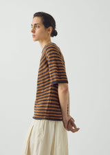 TOAST - Stripe Linen Cotton Knitted Tee