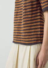 TOAST - Stripe Linen Cotton Knitted Tee