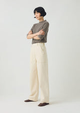 TOAST - Stripe Wool Cashmere Half Sleeve Sweater