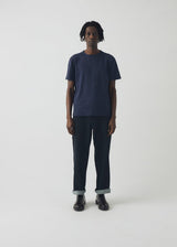 TOAST - Theo Cotton Short Sleeve Tee - Prussian Blue