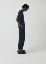 TOAST - Theo Cotton Short Sleeve Tee - Prussian Blue