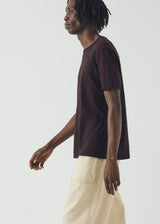 TOAST - Theo Cotton Short Sleeve Tee - Beetroot