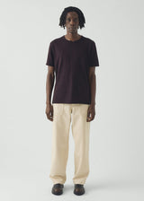 TOAST - Theo Cotton Short Sleeve Tee - Beetroot