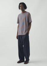 TOAST - Theo Stripe Cotton Short Sleeve Tee