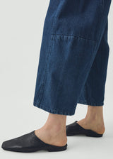 TOAST - Twisted Seam Cotton Linen Denim Trousers